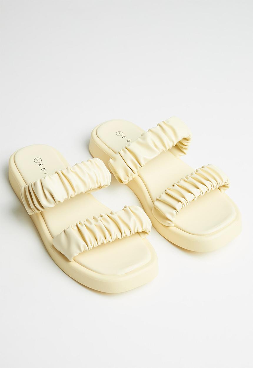 edit - Alison 2 strap weave sandal - yellow