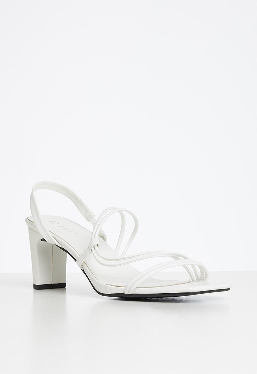 edit - Piper slingback block heel - white