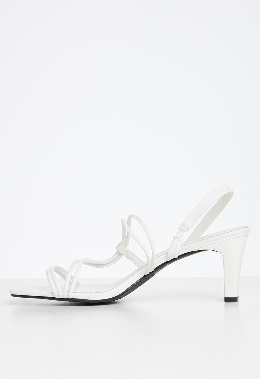 edit - Piper slingback block heel - white