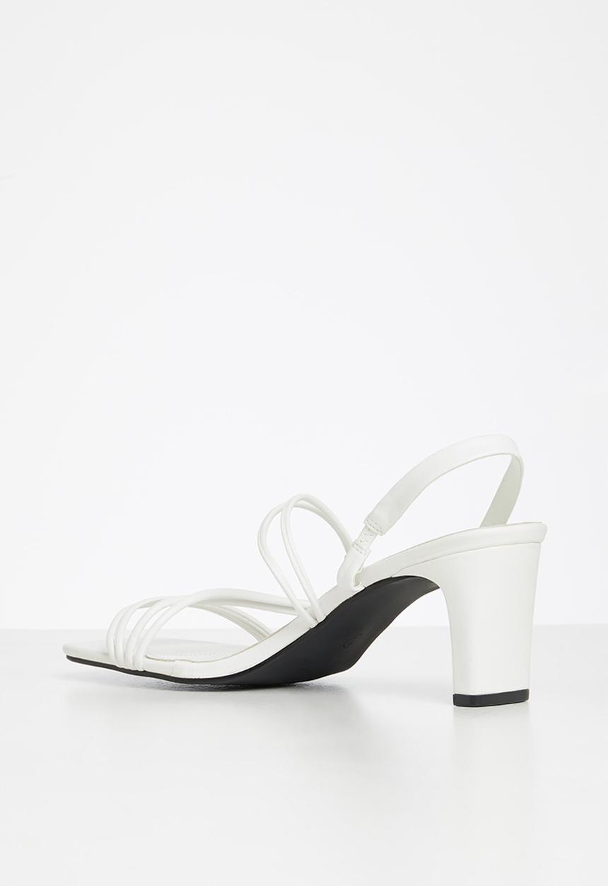 edit - Piper slingback block heel - white