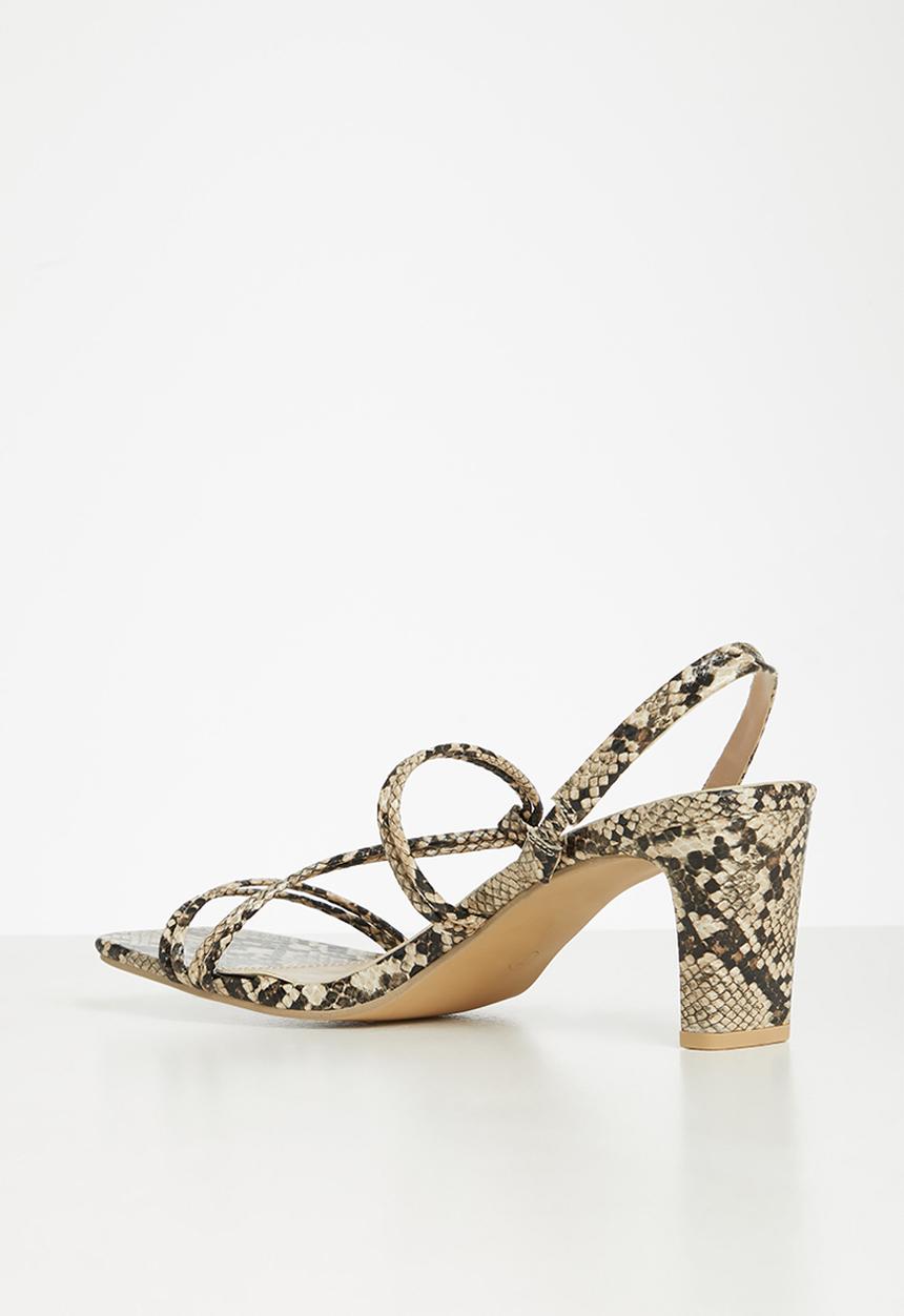 edit - Piper slingback block heel - snake