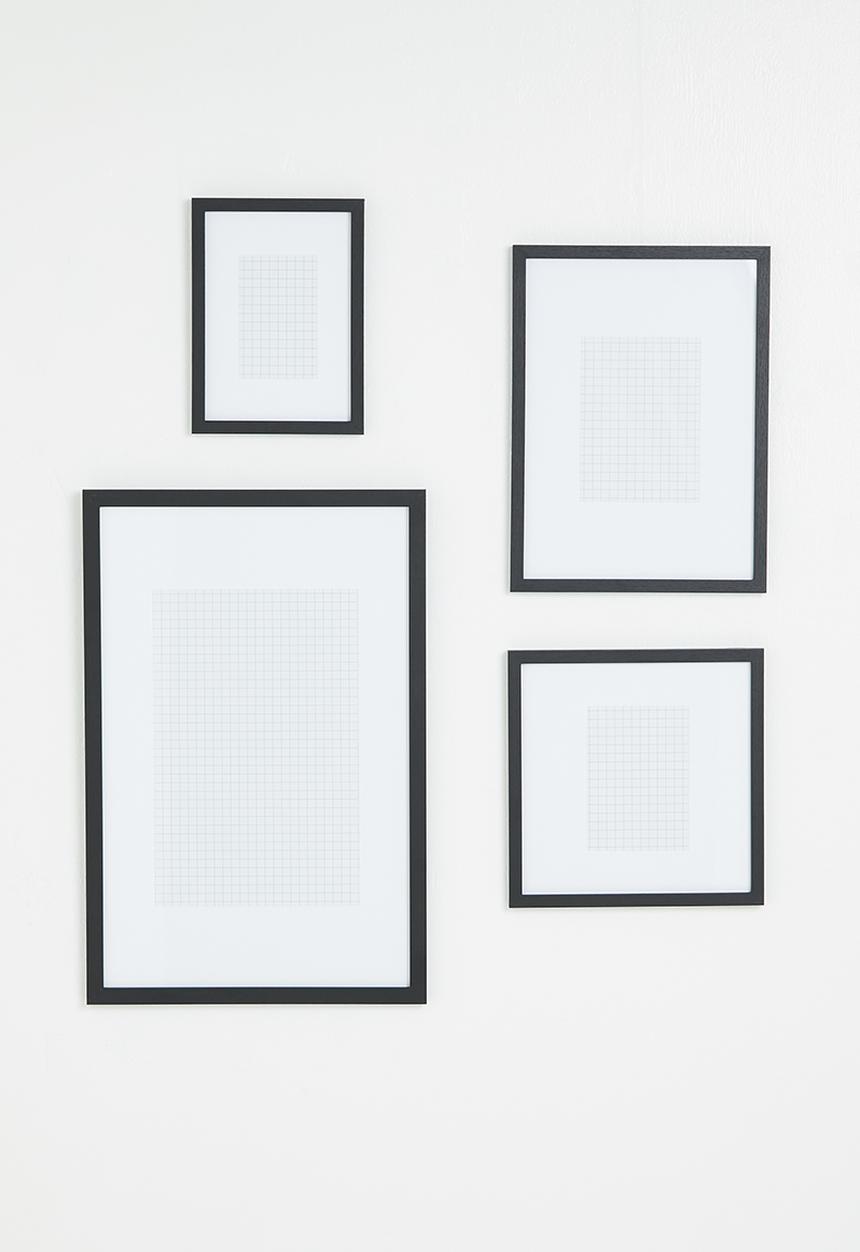 Sixth Floor - Gallery wall frame set of 4 - black