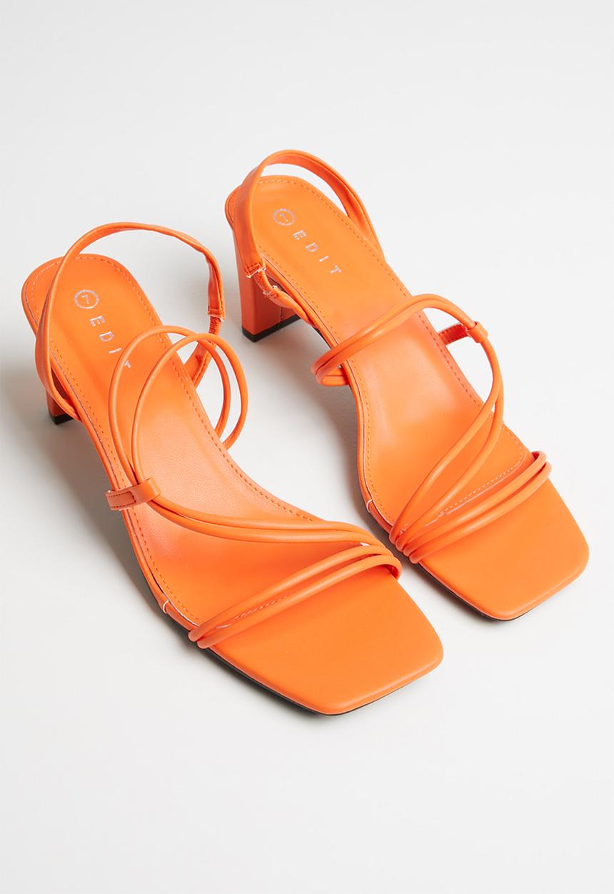 edit - Piper slingback block heel - orange