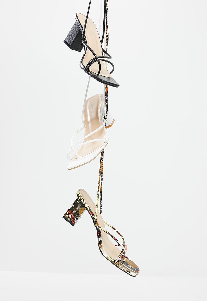 Superbalist - Selena ankle tie heel - white