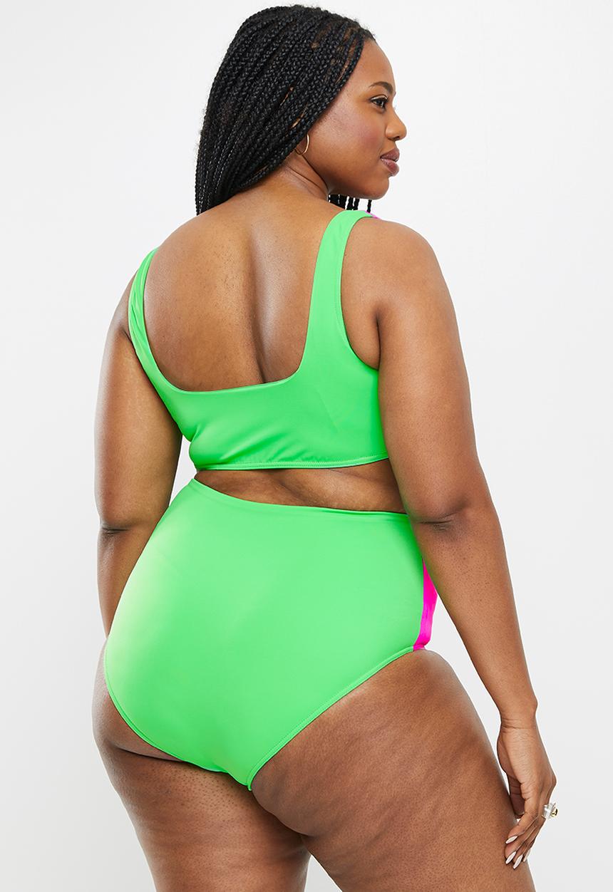 Me&B - Plus colourblock bikini set - multi