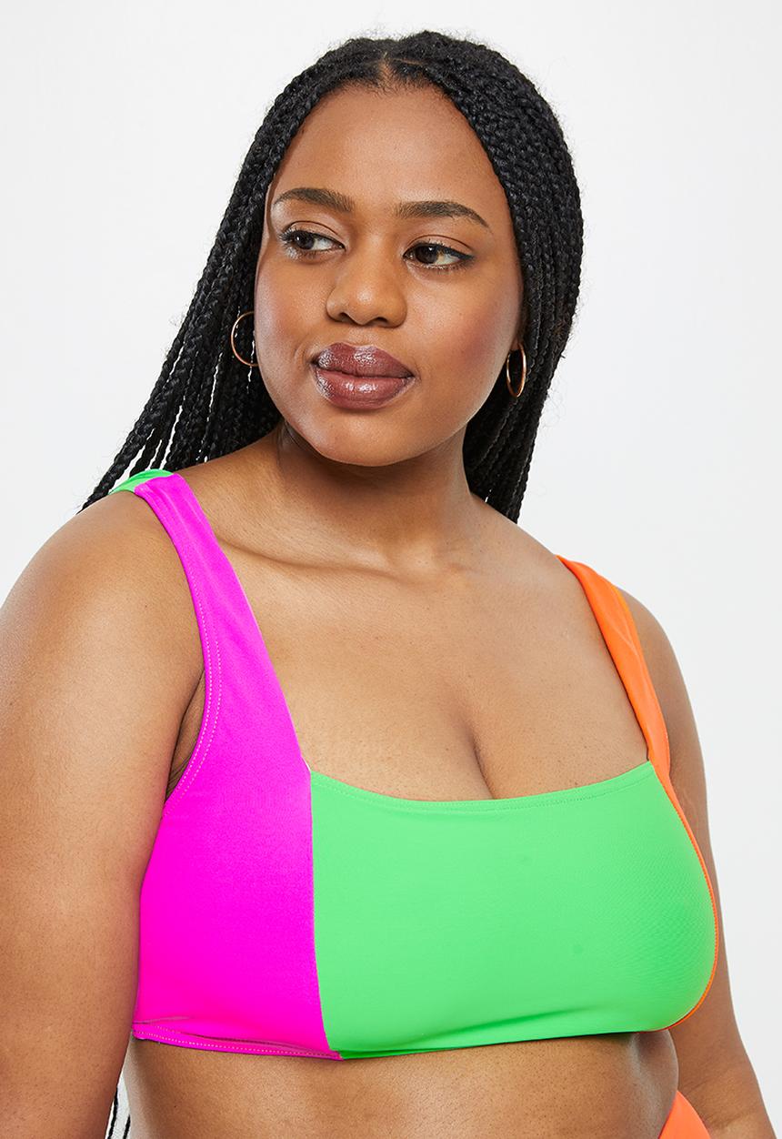 Me&B - Plus colourblock bikini set - multi