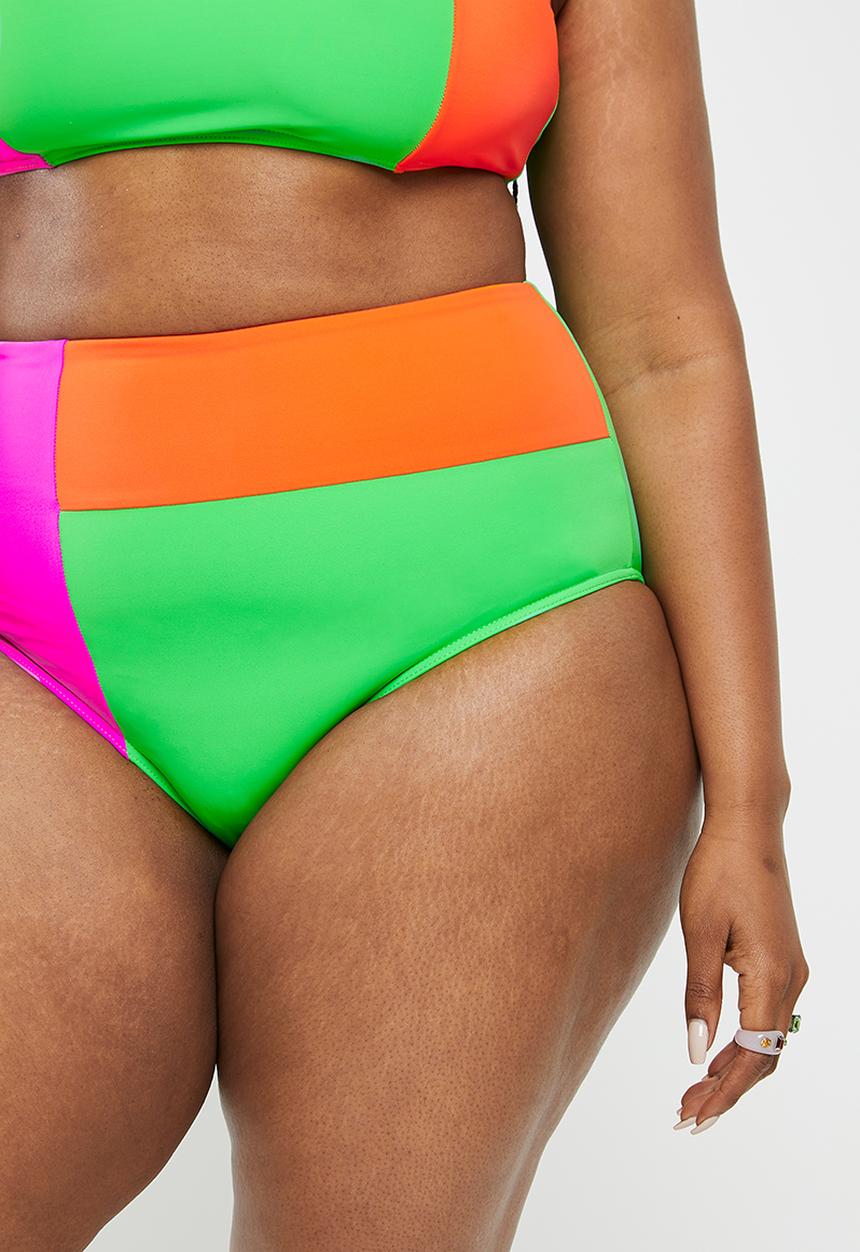 Me&B - Plus colourblock bikini set - multi