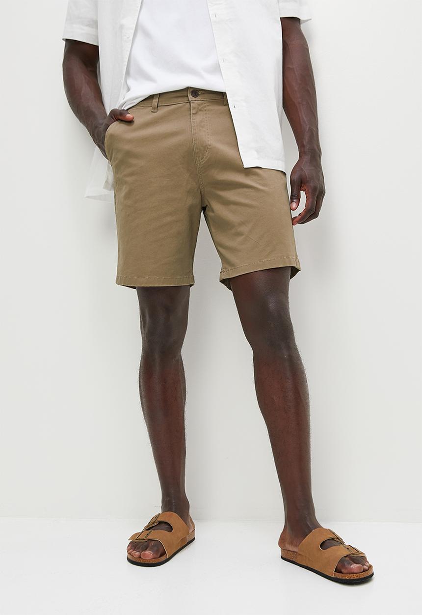 Lark & Crosse - Regular fit chino short - khaki