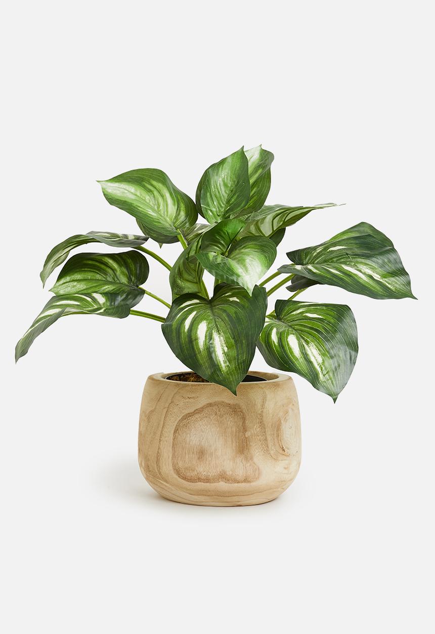 H&S - Wood grain planter - natural