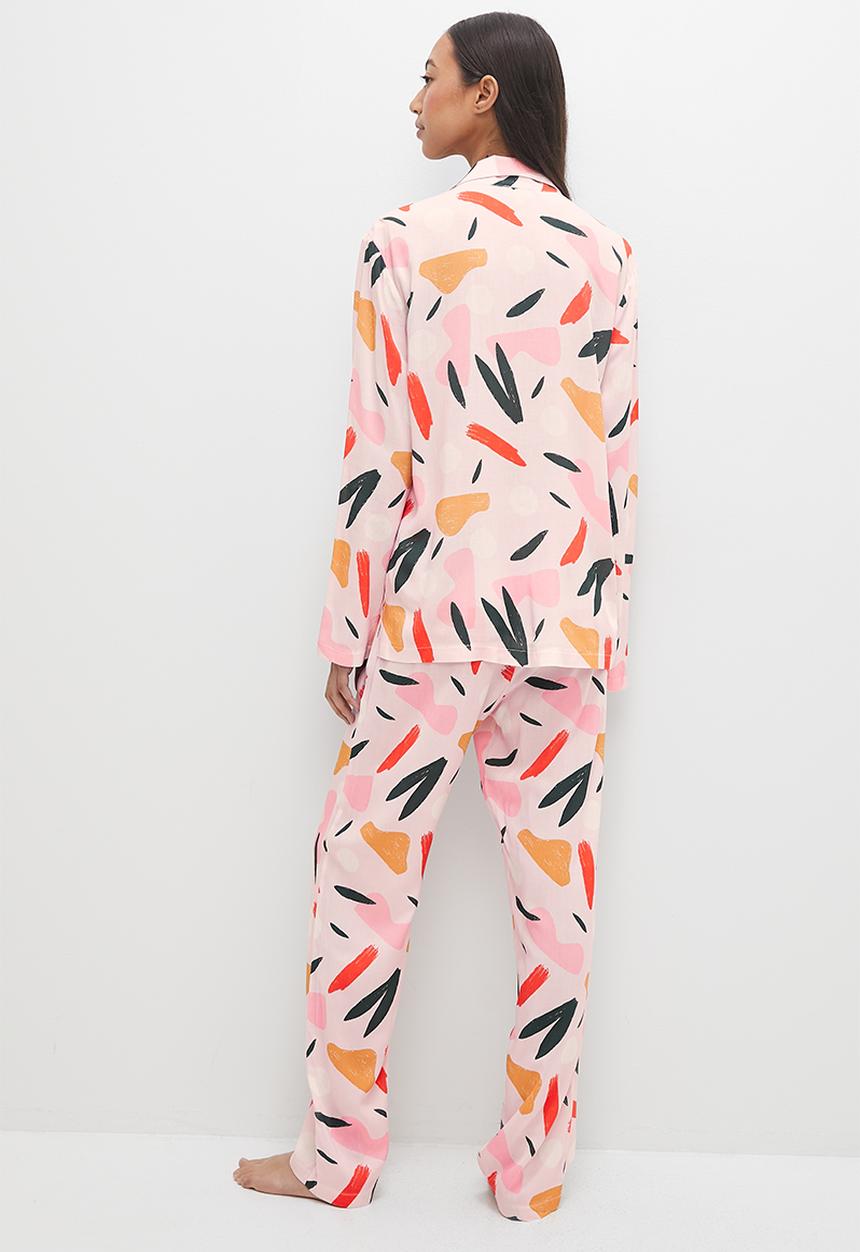 Superbalist - Sleep shirt and pants set - pink abstract