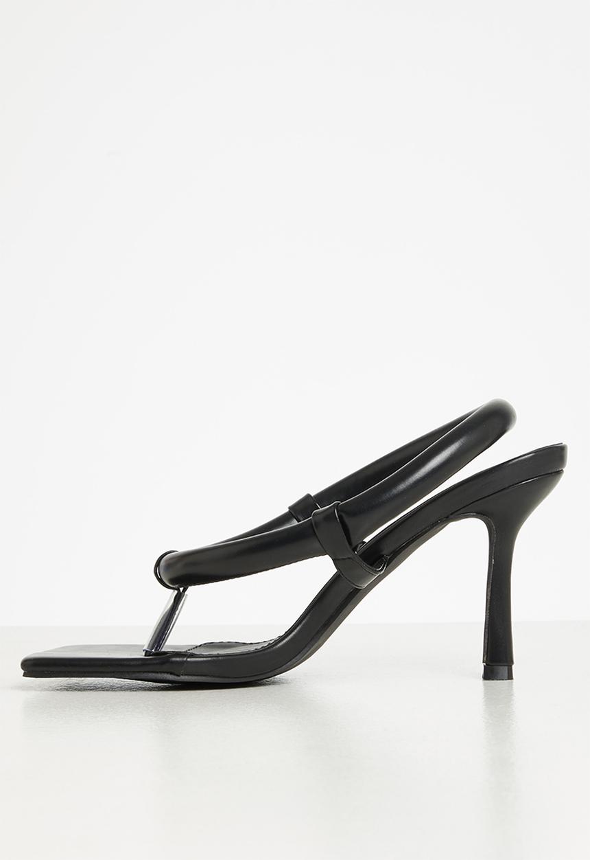 Superbalist - Skye puffed thong slingback - black