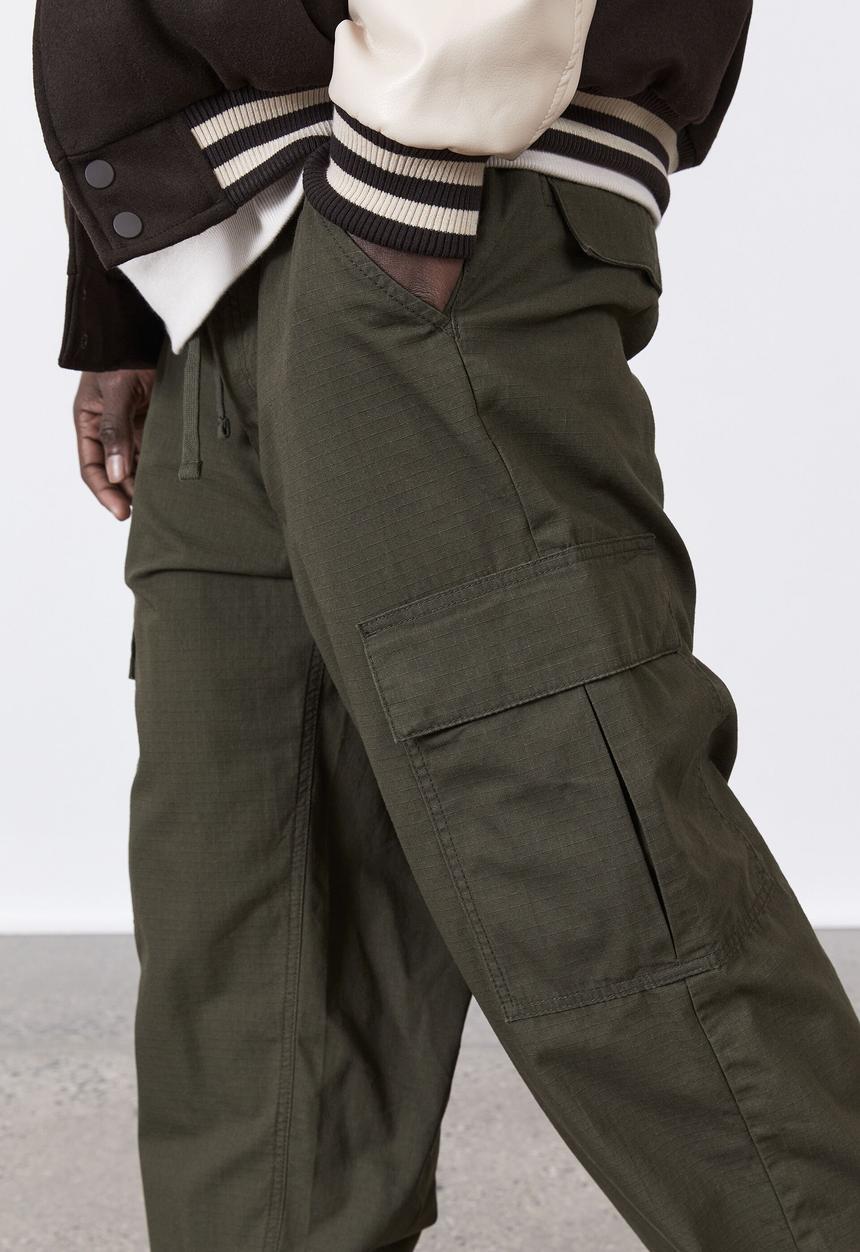 Factorie - Rip stop cargo pant - black