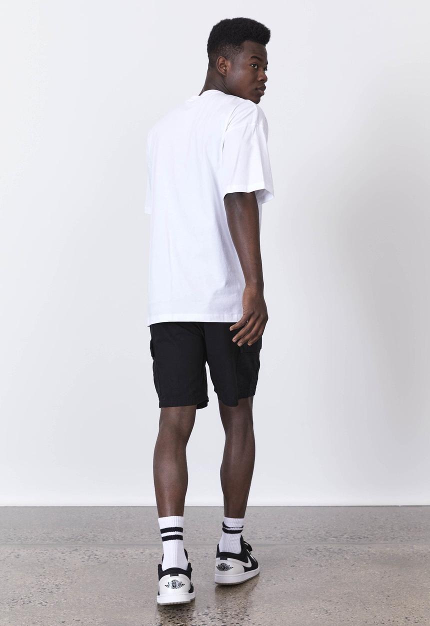 Factorie - Rip stop cargo short - black