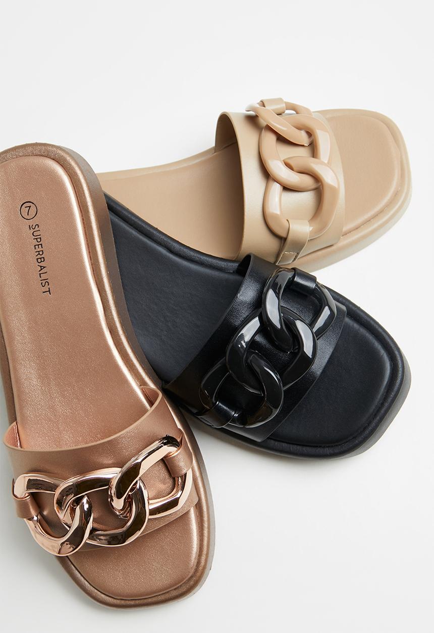 Superbalist - Ru chain trim sandal - brown