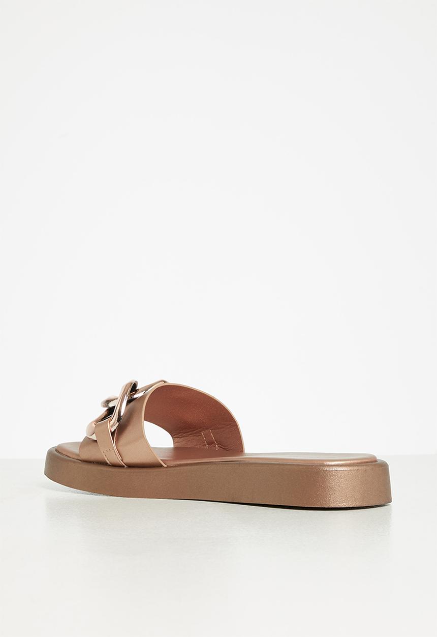 Superbalist - Ru chain trim sandal - rose gold