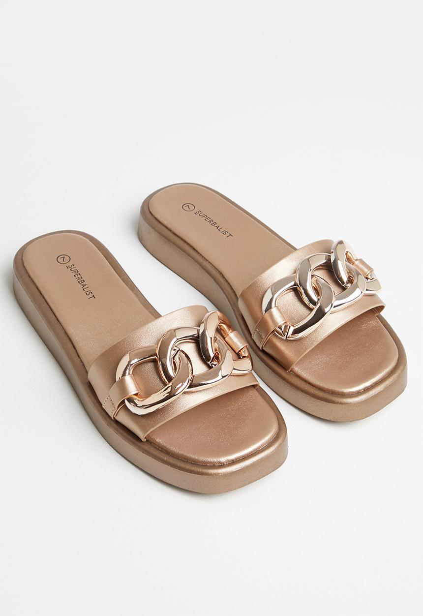 Superbalist - Ru chain trim sandal - rose gold