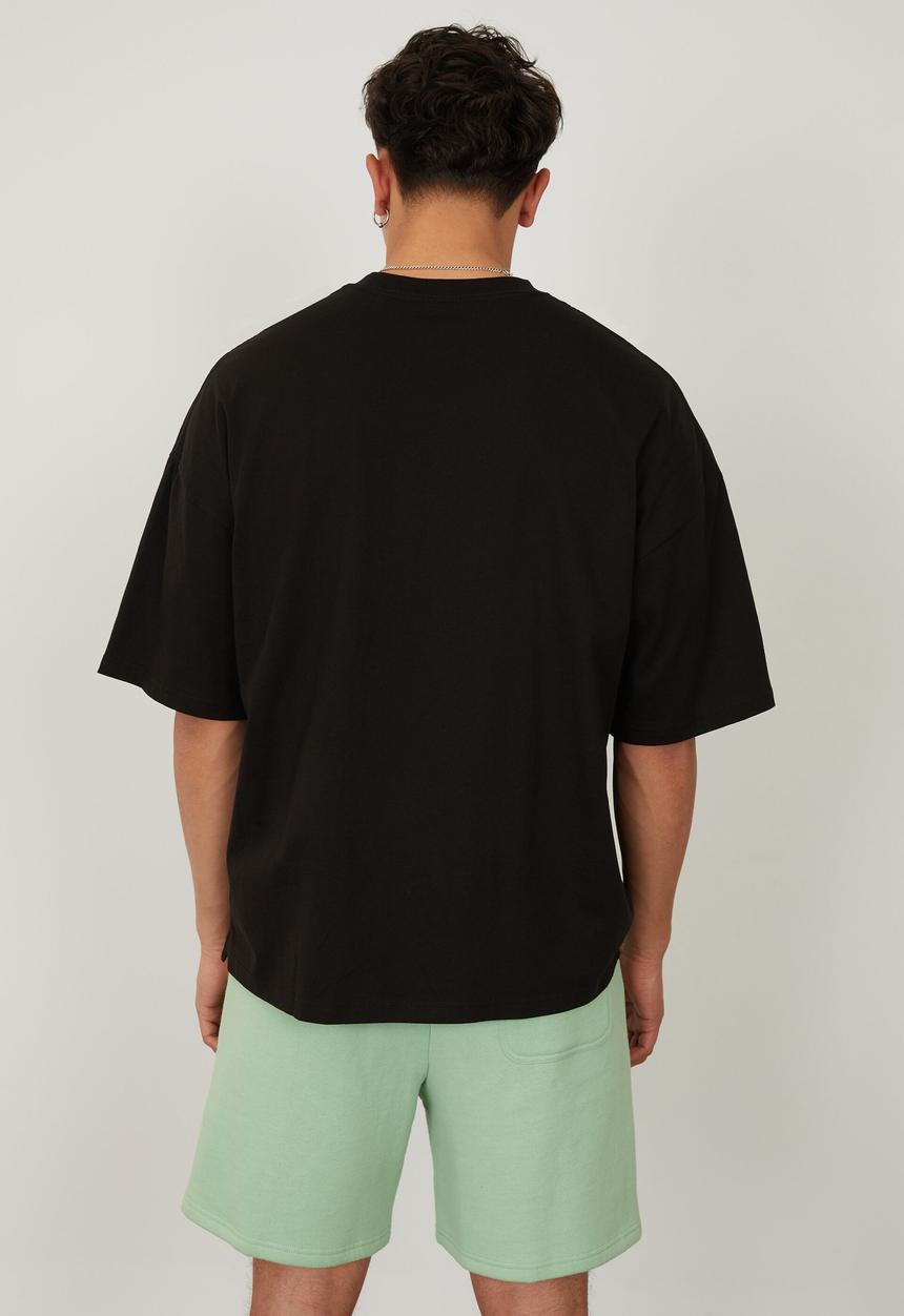 Factorie - Basic baggy t shirt - black