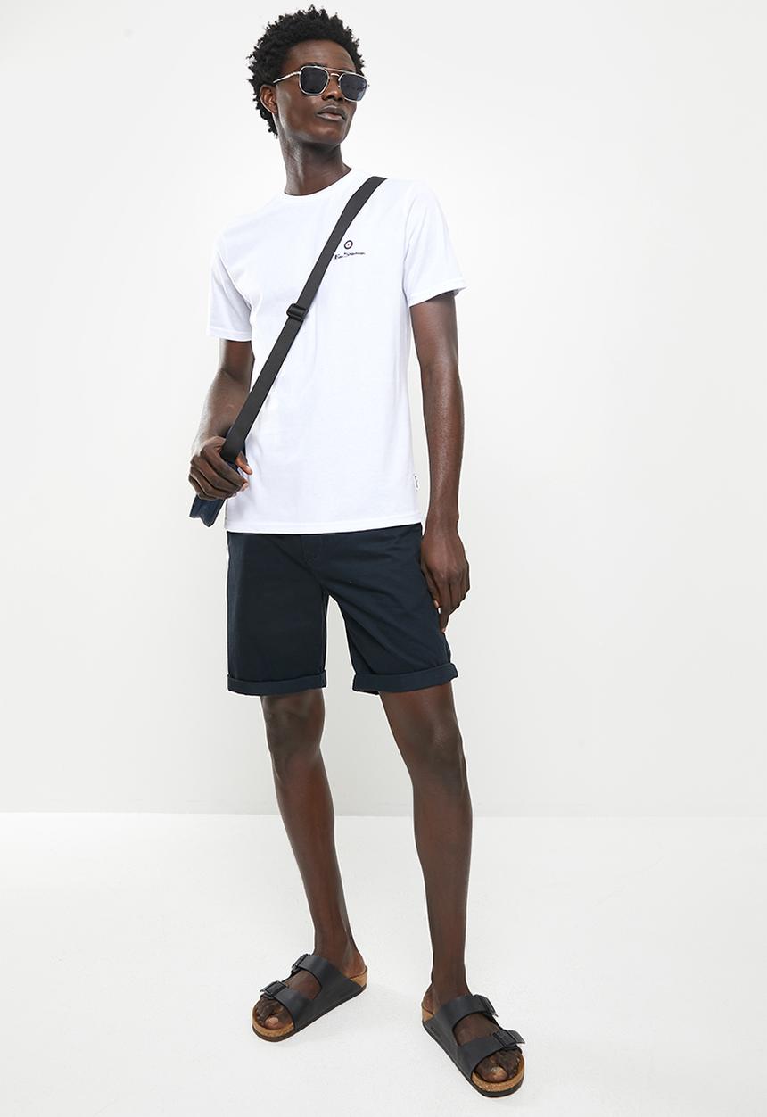 Ben Sherman - Essential tar print crew neck tee shirt - whiteDNU