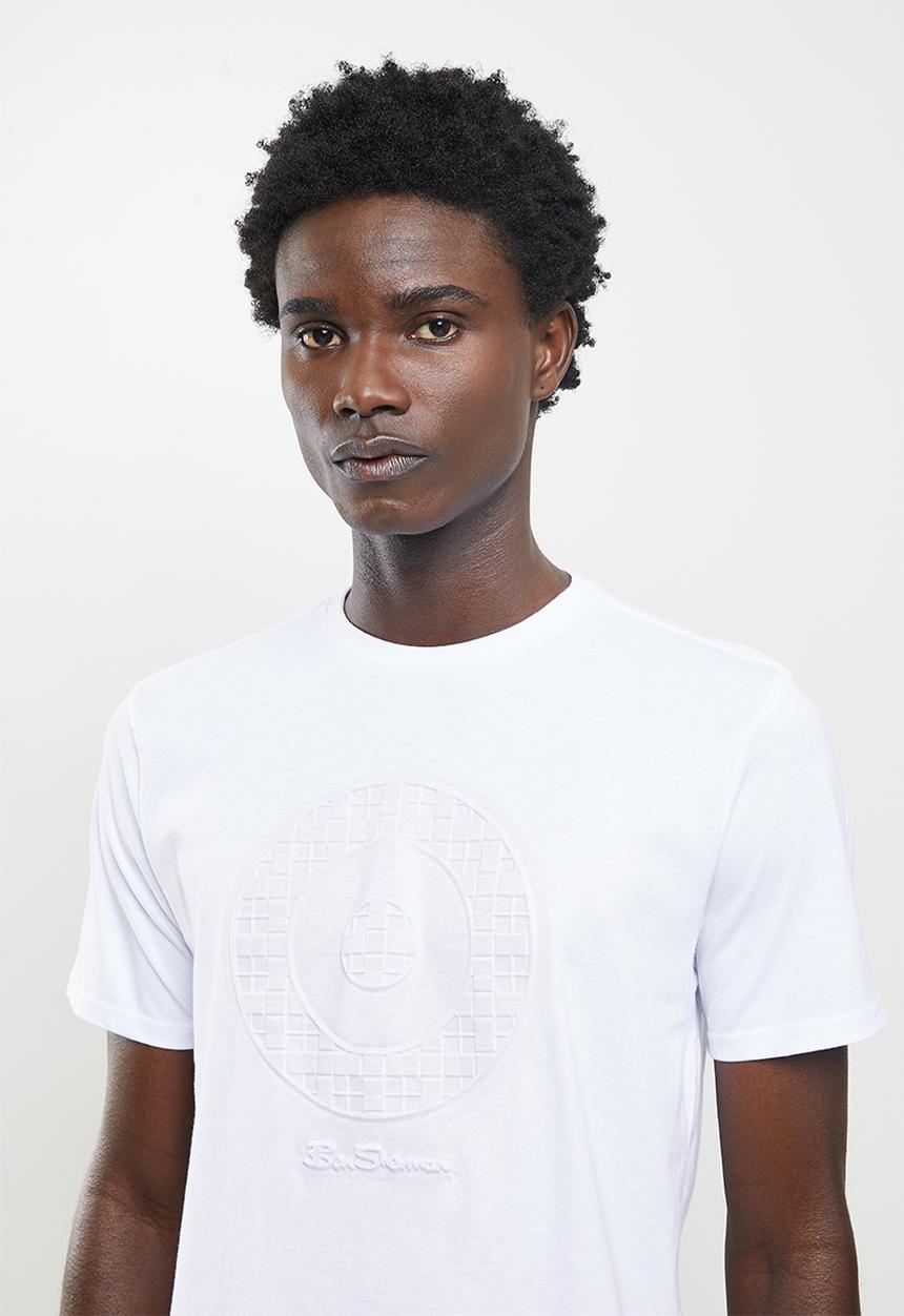 Ben Sherman - Target chq emboss 1 up tee - white