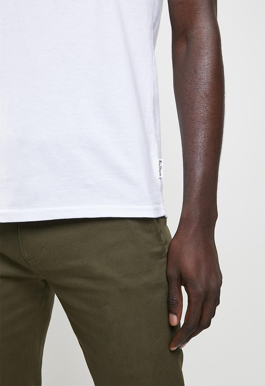 Ben Sherman - Target chq emboss 1 up tee - white