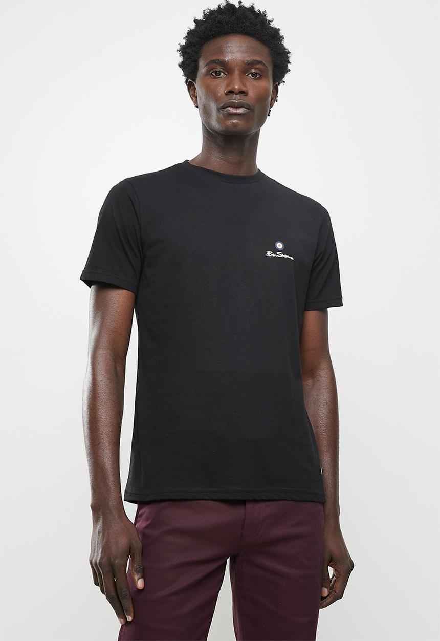 Ben Sherman - Essential tar print crew neck tee shirt - black