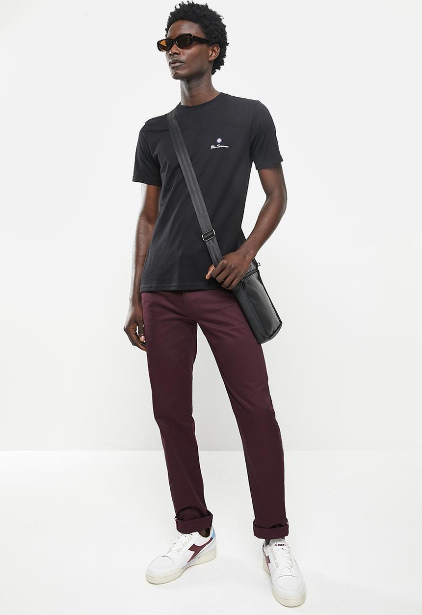 Ben Sherman - Essential tar print crew neck tee shirt - black