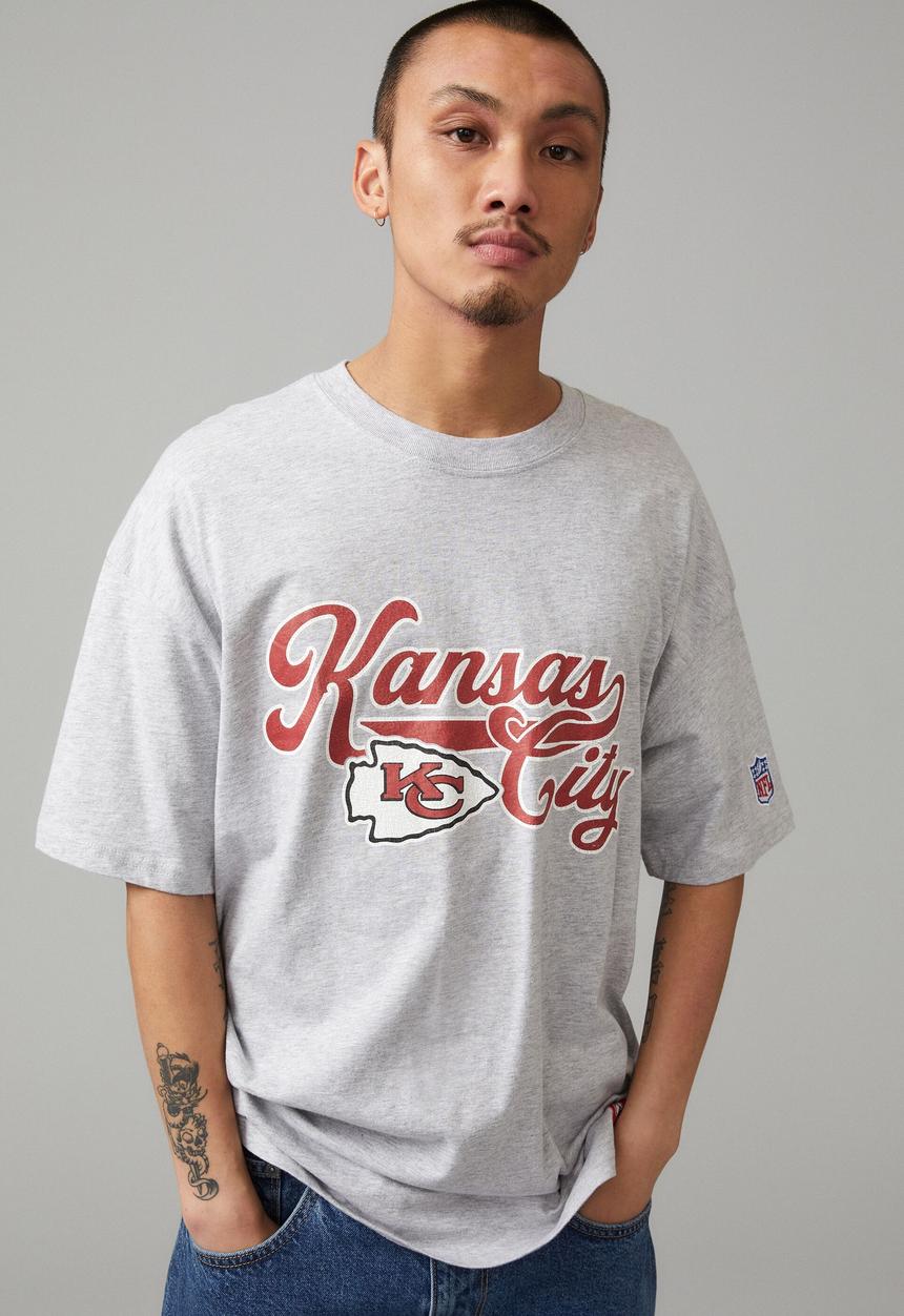 Factorie - Oversized nfl t shirt - lcn nfl grey marle/kansas city