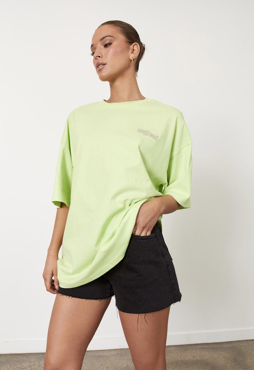 Factorie - Oversized graphic tee - soho/celery