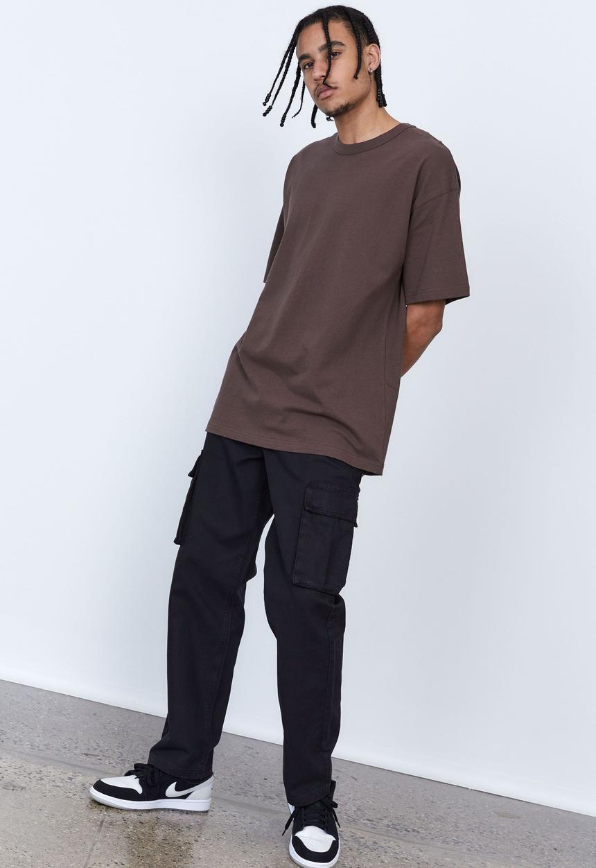 Factorie - Premium oversized t shirt - bracken brown