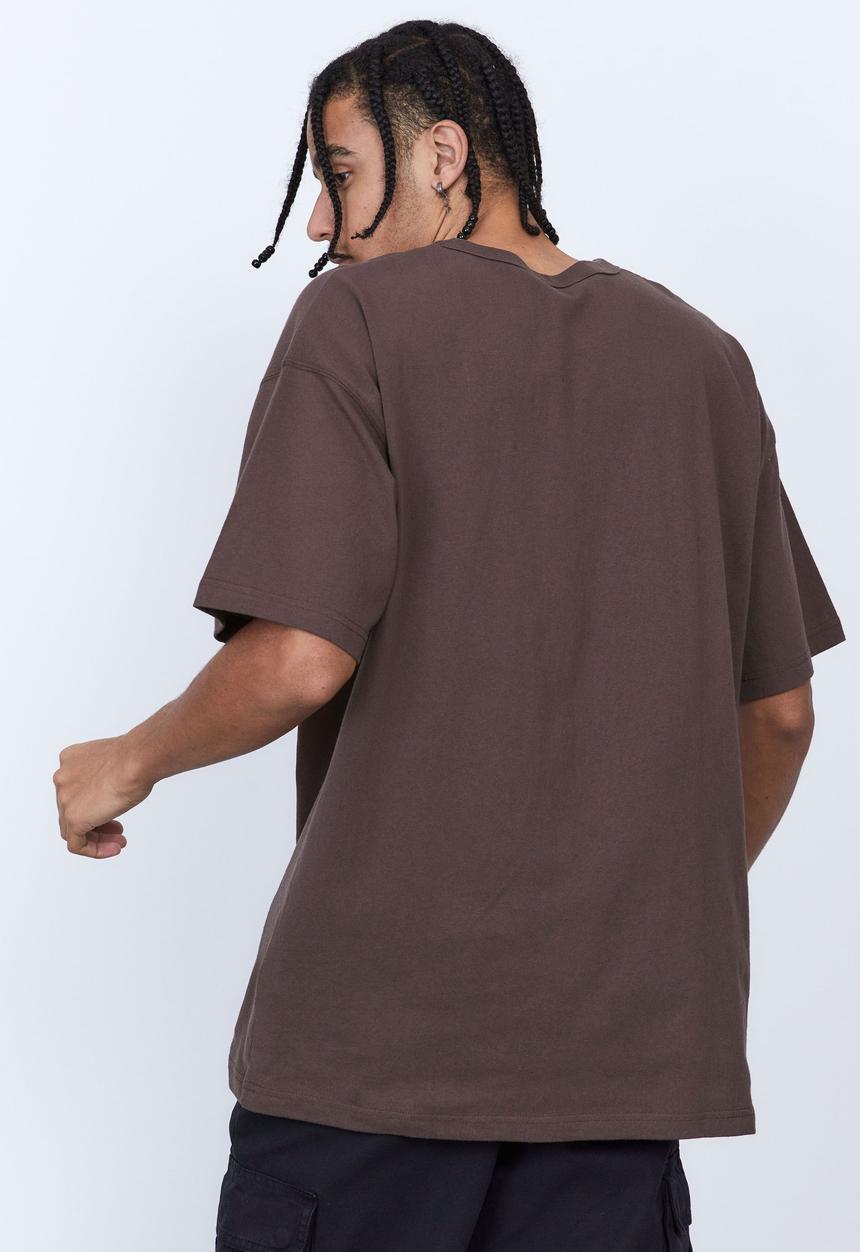 Factorie - Premium oversized t shirt - bracken brown