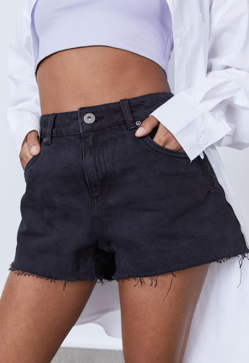 Factorie - Mini denim short - thrift black