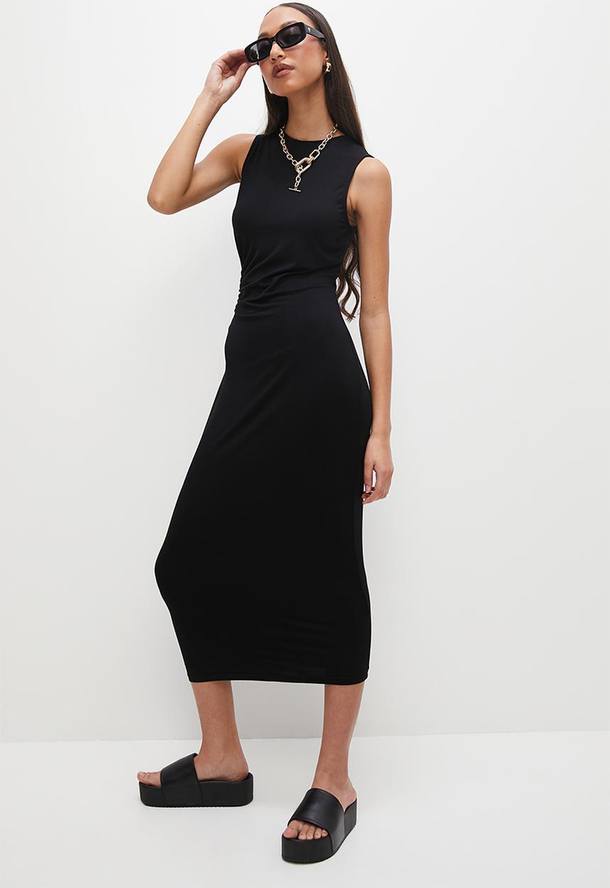 Superbalist - Cutout knit midi dress - black