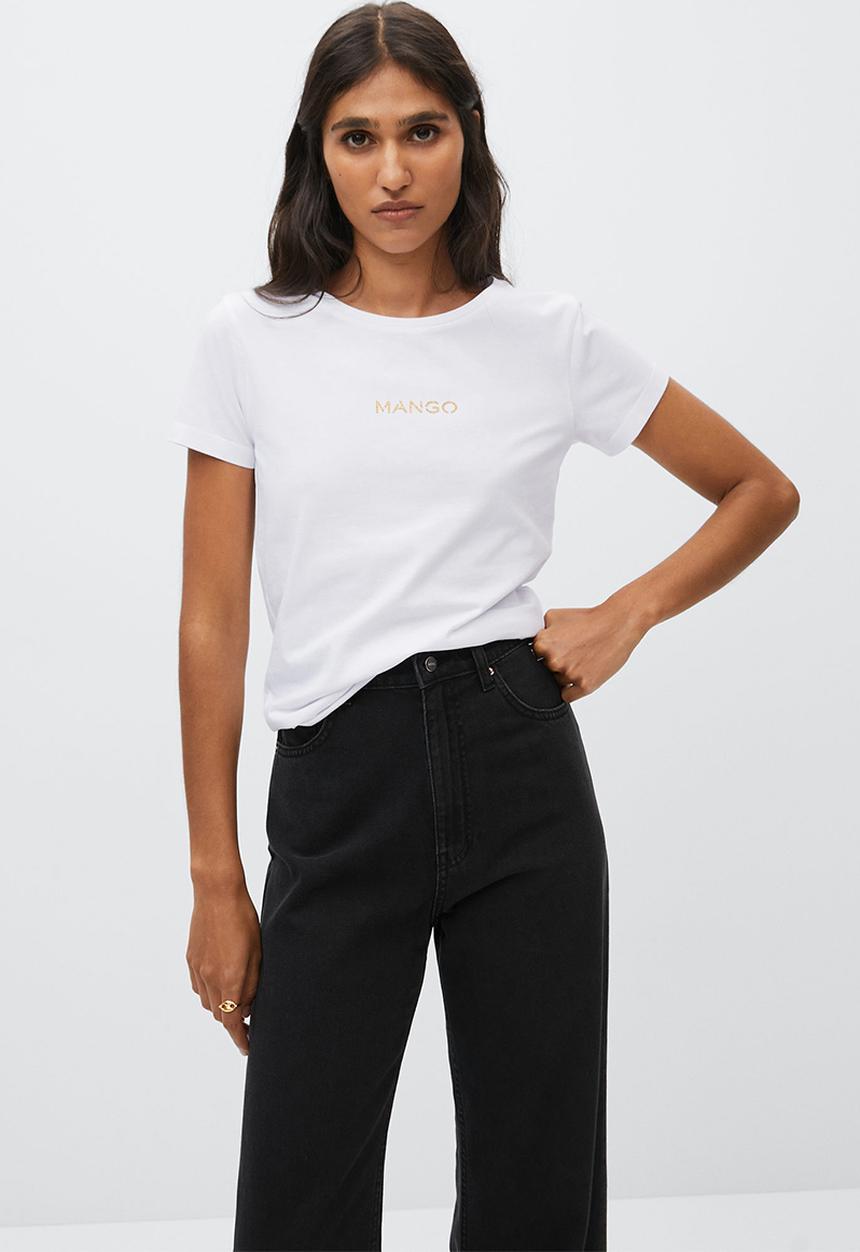 MANGO - T-shirt psmango - white