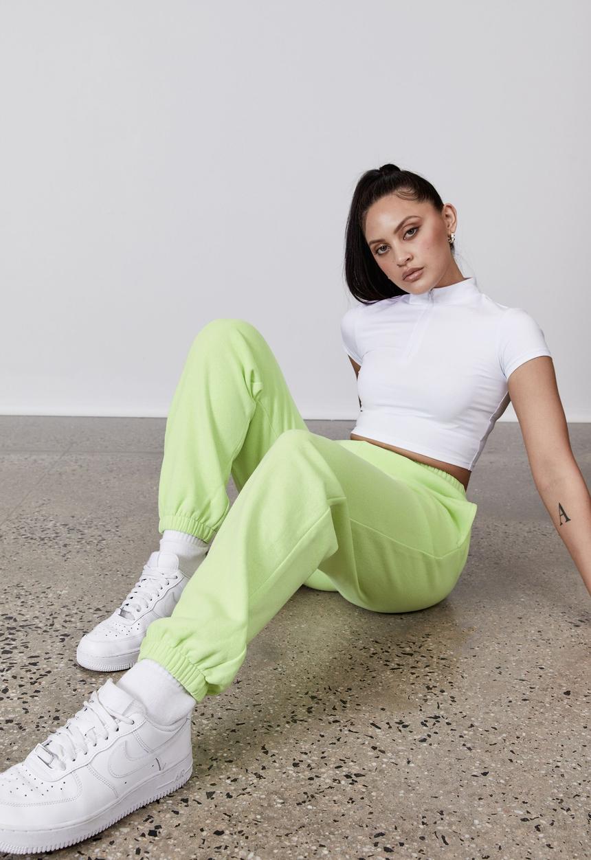 Factorie - Super slouchy trackpant - celery
