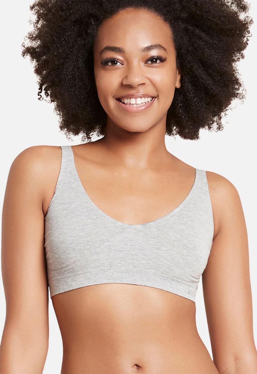 BOODY - Crop bra - light grey marl