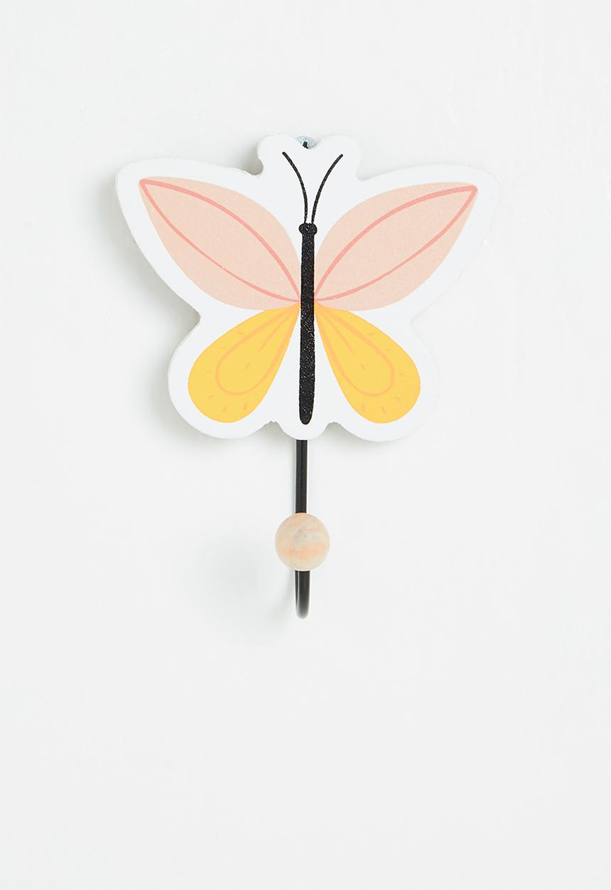 H&S - Flutter wall hook - pink&yellow