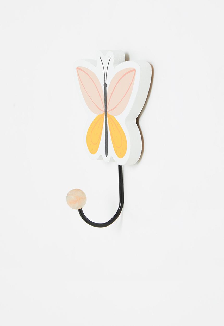 H&S - Flutter wall hook - pink&yellow