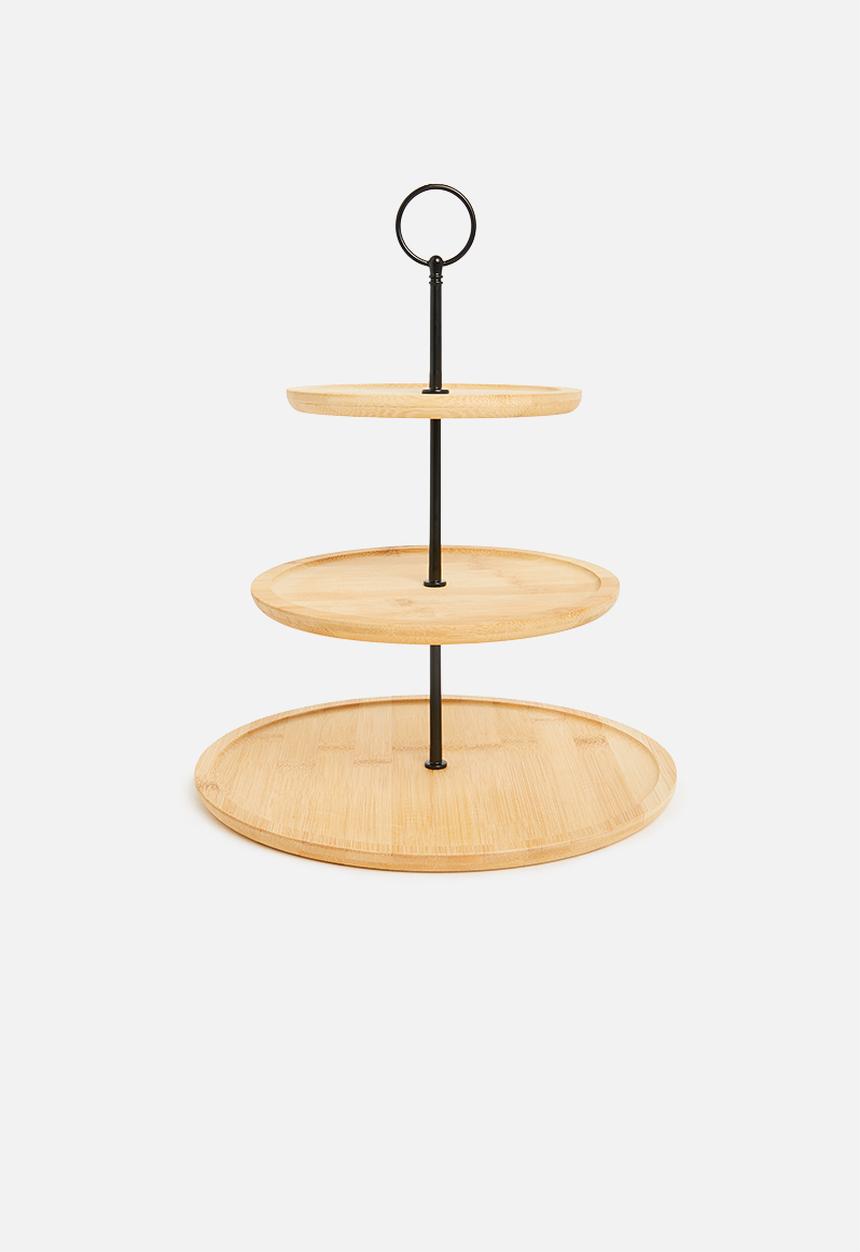 Excellent Houseware - 3 Tier food stand - natural