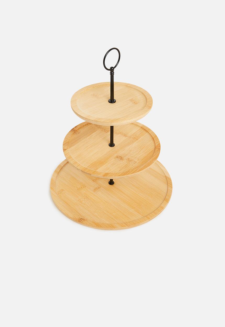Excellent Houseware - 3 Tier food stand - natural