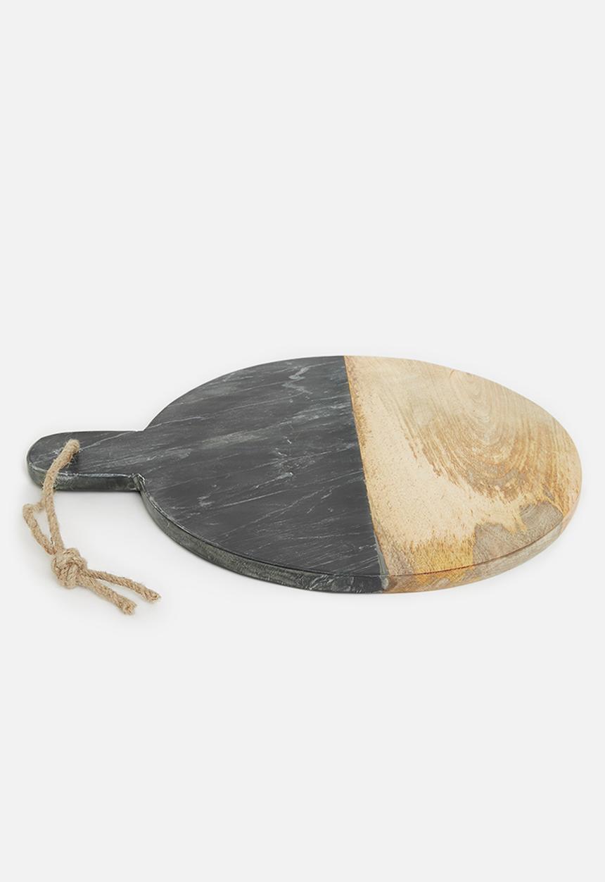 Sixth Floor - Marble and wood chopping board-black