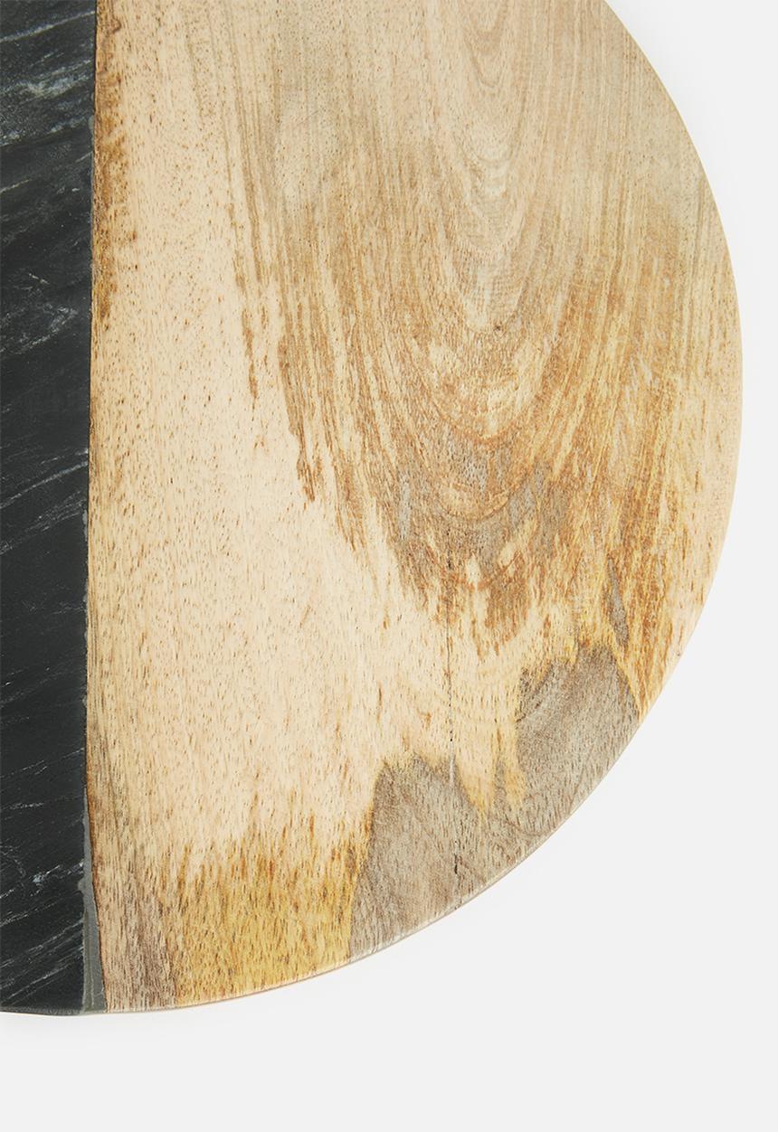 Sixth Floor - Marble and wood chopping board-black
