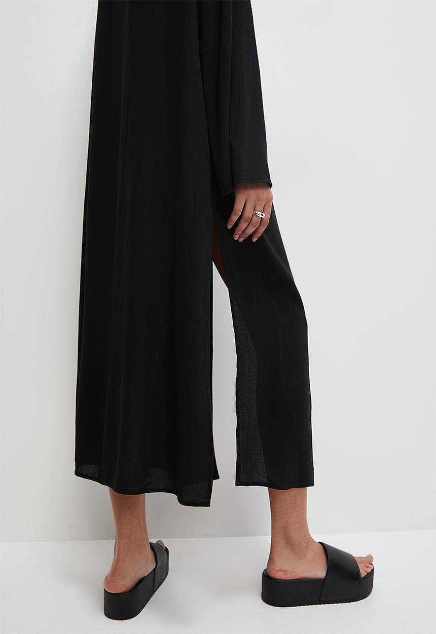 Superbalist - Tie detail cover up - black