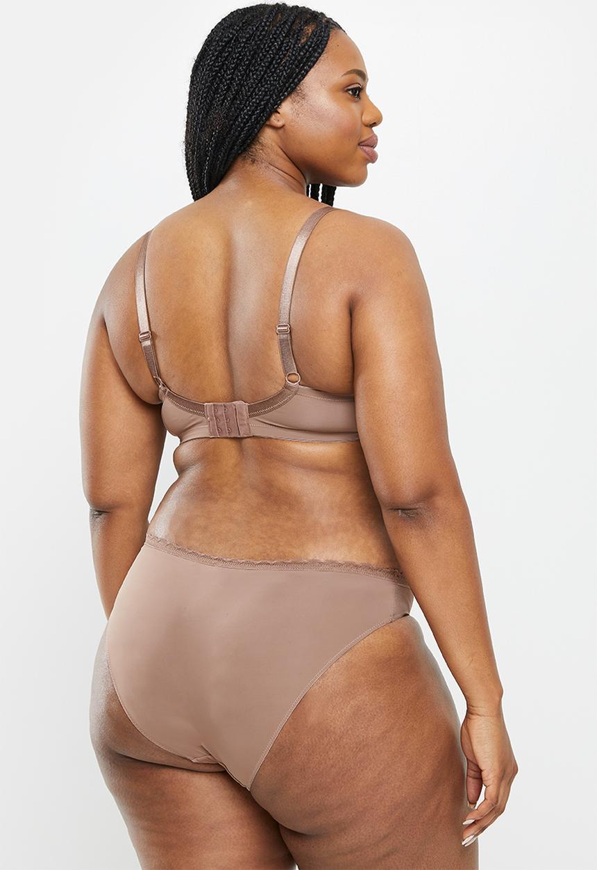 DORINA - Plus 2 pack jana light padded demi bra - brown & beige