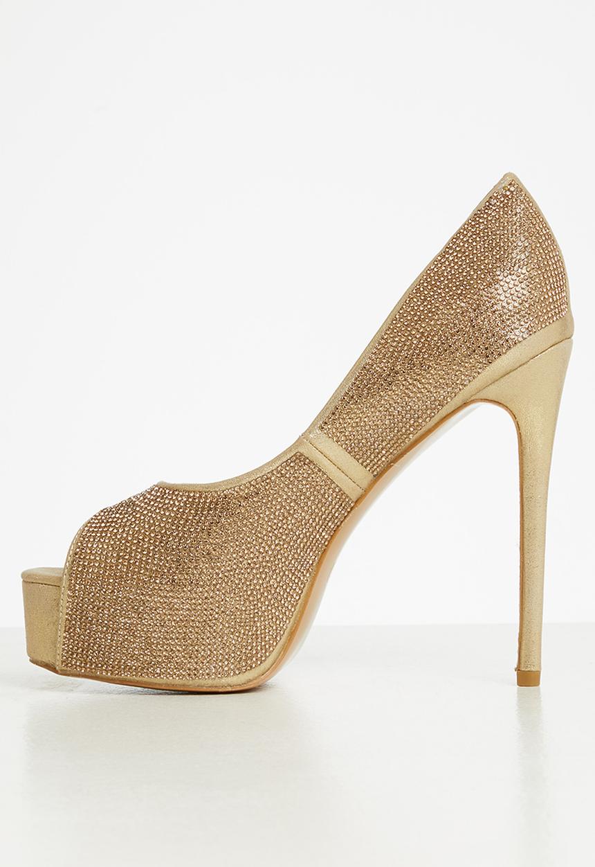 SISSY BOY - Prom night platform heel - gold