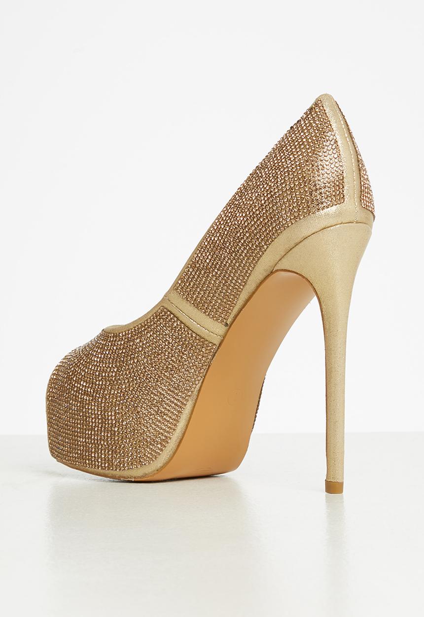 SISSY BOY - Prom night platform heel - gold