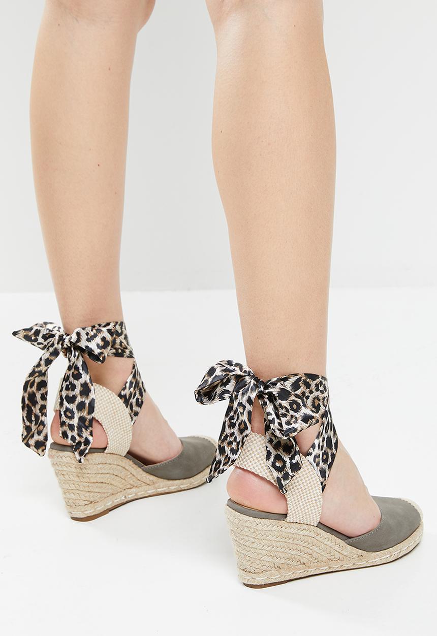 Miss Black - Jojo1 espadrille wedge heel - grey