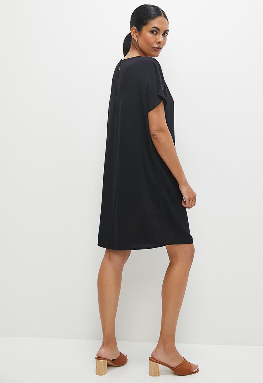 edit - Grown on smart woven tunic - black