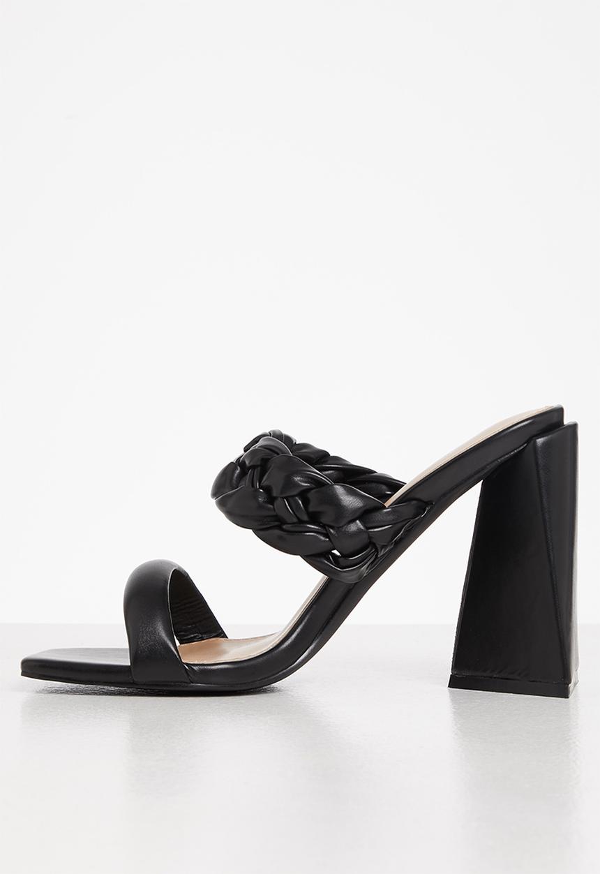 Miss Black - Trilogy3 mule block heel - black