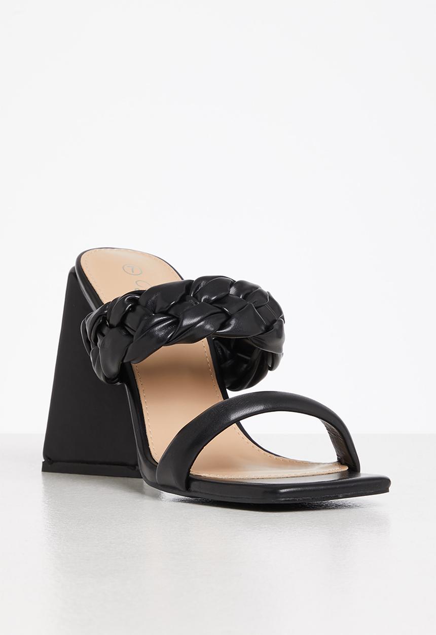 Miss Black - Trilogy3 mule block heel - black