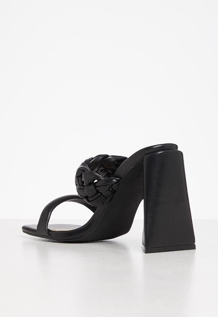 Miss Black - Trilogy3 mule block heel - black